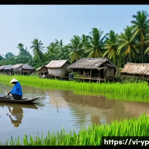 하천 생태계 복원 프로젝트의 지속 가능성 유지 방안 - A vibrant rural Vietnamese riverside community in the Mekong Delta region actively participating in ...